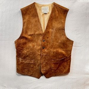 The J. Peterman Co. Tan Suede Vest, circa 1991